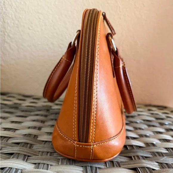 Genuine Italian Leather Mini Dome Satchel Handbag - I Medici Firenze - Picture 5 of 13